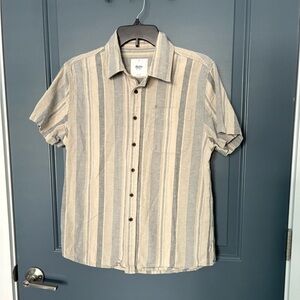 Katin Beige and Gray Striped Top